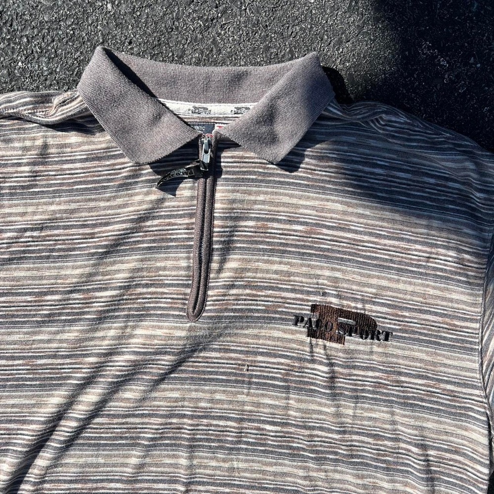1990s Paco Jeans Quarter Zip Polo shirt size L